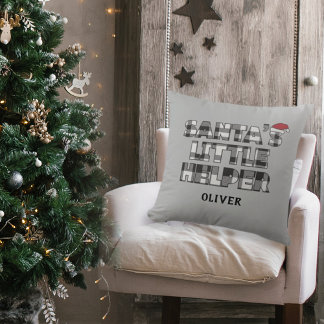 Santa's little helper Personalized Throw Pillow