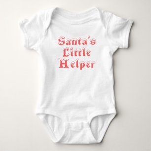 Santa's Little Helper - pink Baby Bodysuit