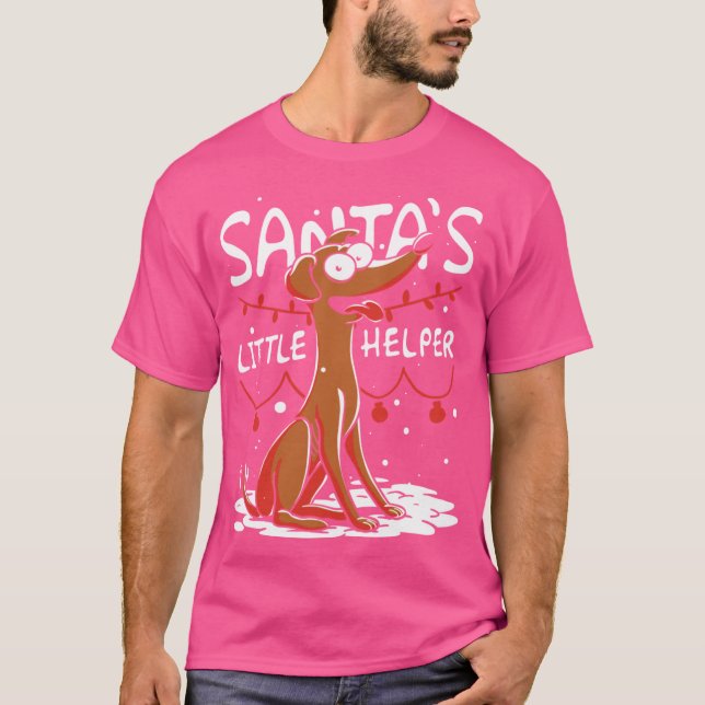 Santas Little Helper retro T-Shirt (Front)