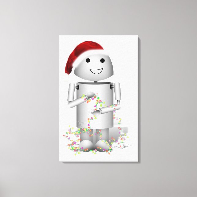 Santa's Little Helper Robo-x9 Canvas Print (Front)