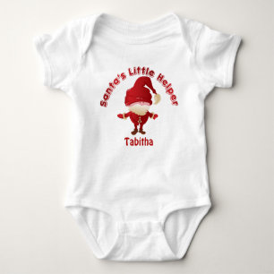 Santa's Little Helper Sleeper Baby Bodysuit