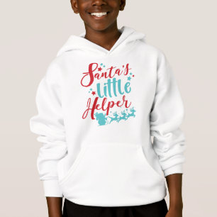 Santa's Little Helper, Sleigh, Reindeer, Stars Hoodie