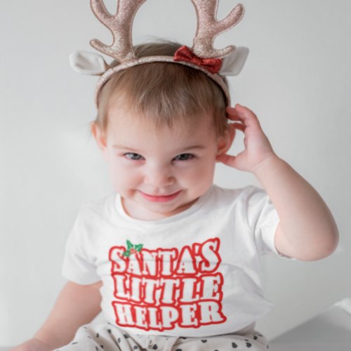 Santas Little Helper Toddler T_shirt