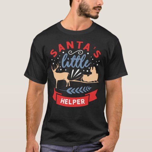 Santas Little Helper Xmas Holiday Christmas T_Shirt