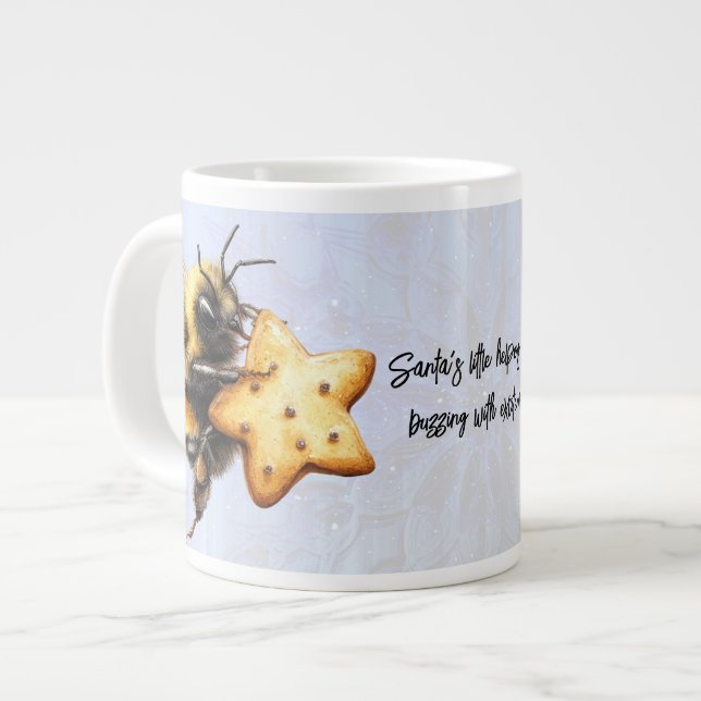 Santa's Little Helpers Are Buzzing With Excitement Giant Coffee Mug (Front Left)