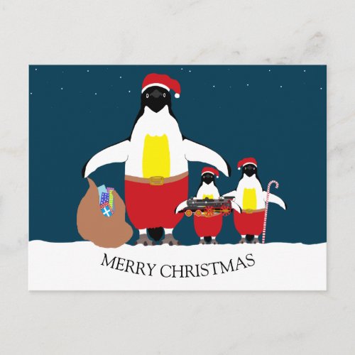 Santas Little Helpers Holiday Postcard