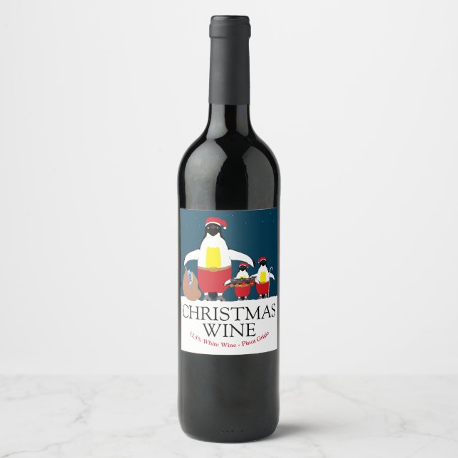 Santa's Little Helpers Wine Label (Front)