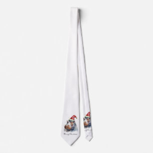 Santa's Little Hippo, custom Neck Tie