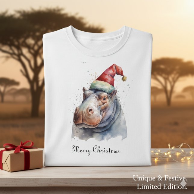 Santa's Little Hippo, custom T-Shirt (Creator Uploaded)