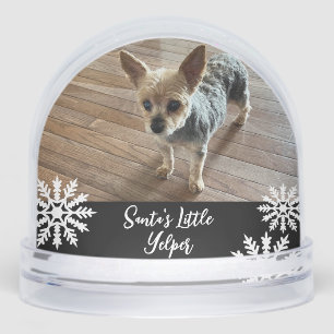 Santa's Little Yelper Dog Snow Globe