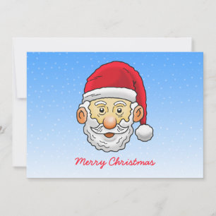 Santa's lovely face holiday card