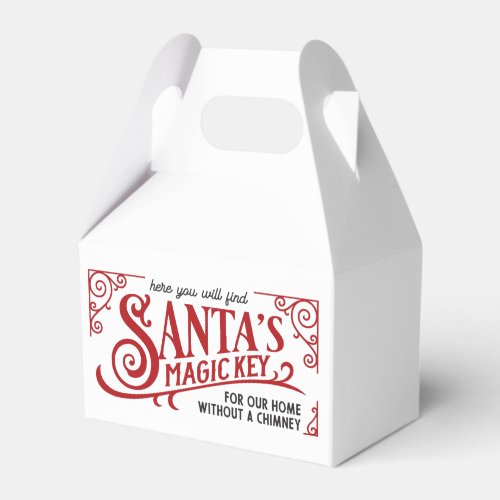 Santas magic key for your home without a chimney favor boxes