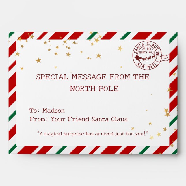 Santa's Magical Envelope - Personalized Christmas  (Front)
