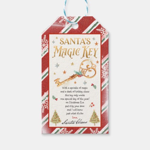 Santas Magical Key Christmas Eve Box Filler  Gift Tags