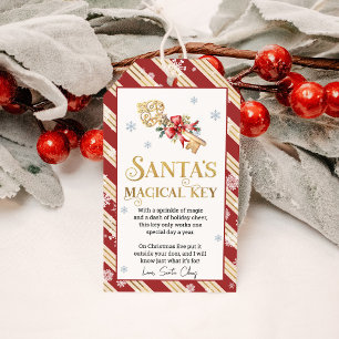 Santa's Magical Key Christmas Eve Tradition Gift Tags