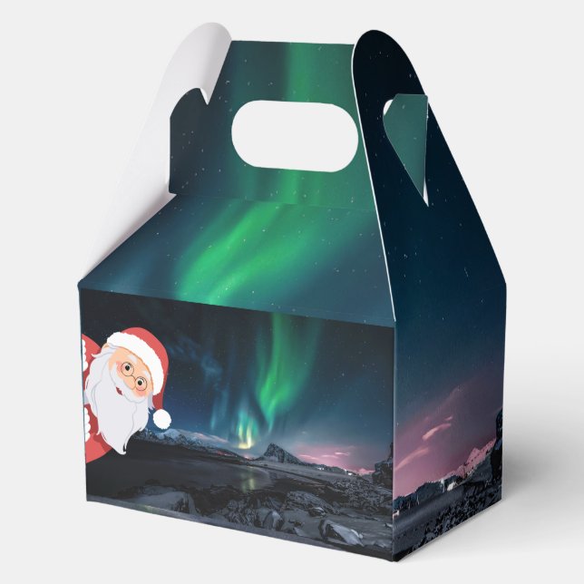 Santa's Magical Northern Lights Favor Box (Front)