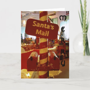 SANTA'S MAILBOX AT NORTH POLE CHRISTMAS CARD