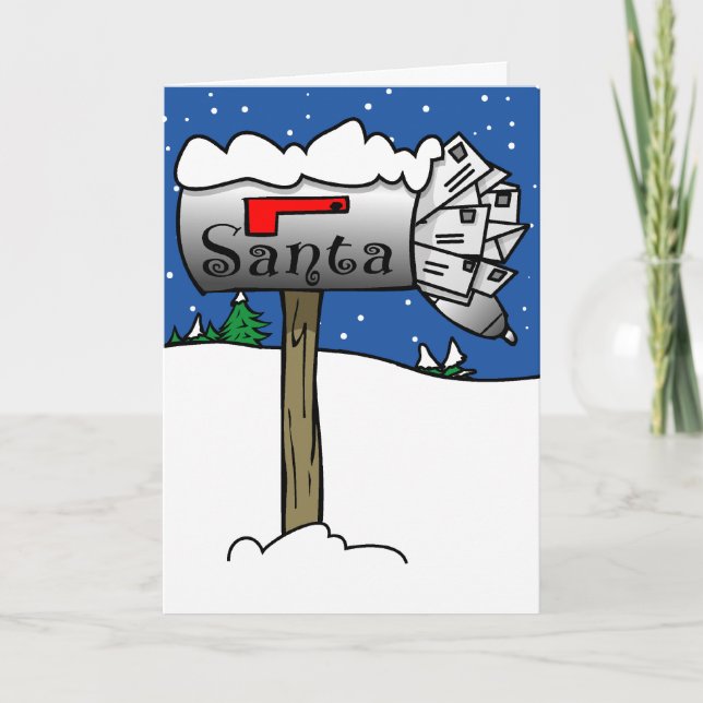 Santa's Mailbox Christmas Card (Front)
