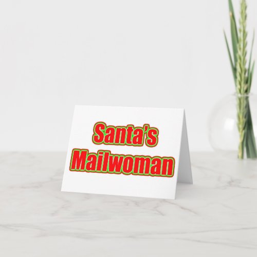 Santas Mailwoman Holiday Card