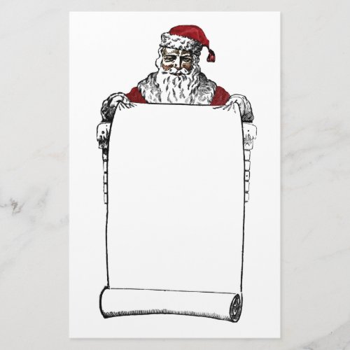 Santas Making a List Stationery