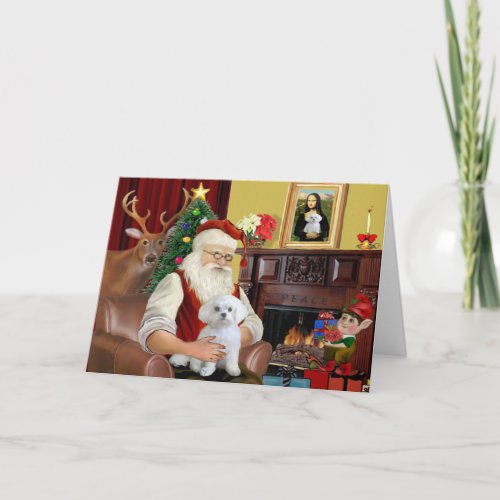 Santas Maltese Holiday Card