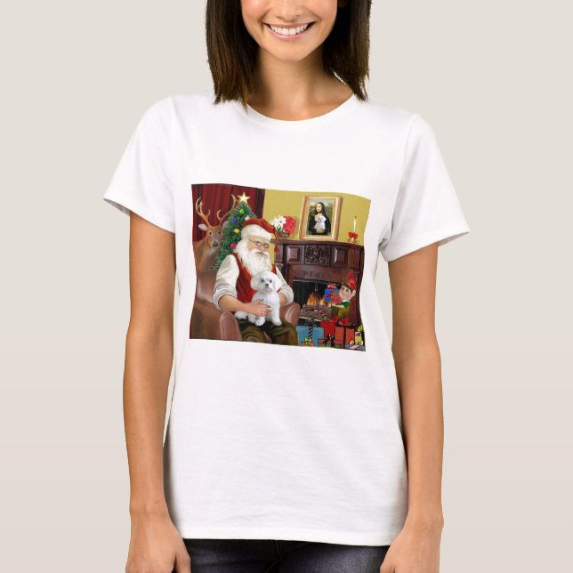 Santa's Maltese T-Shirt (Front)