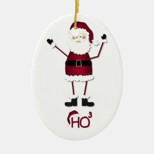 Santa's Math Ceramic Ornament