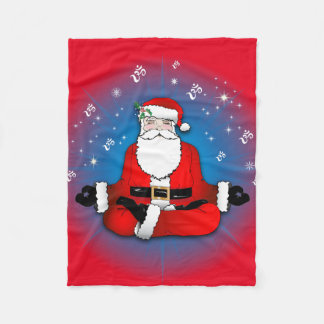 Santa's Meditation Fleece Blanket