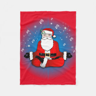 Santa's Meditation Fleece Blanket