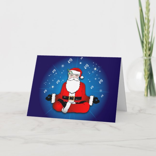 Santa's Meditation Holiday Card (Front)