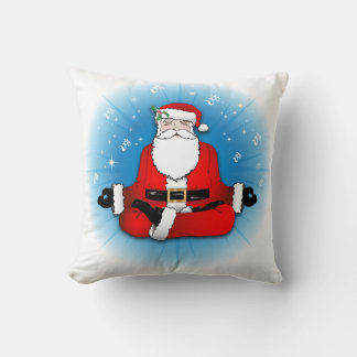 Santas Meditation Throw Pillow