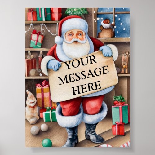 Santas Message Highlight Directly from the North Poster