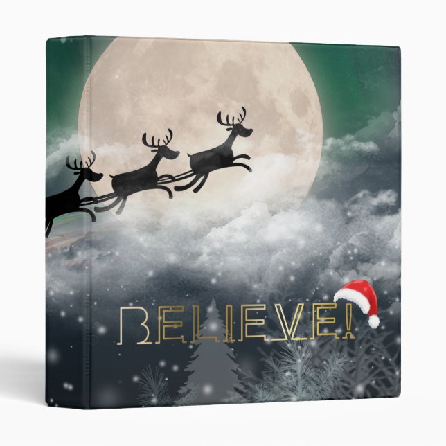 Santa's Midnight Ride Christmas Binder (Front/Spine)