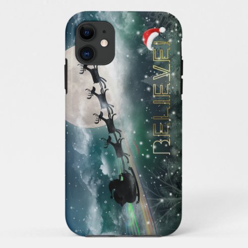 Santas Midnight Ride Christmas iPhone 55S Cases