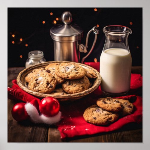 Santas Milk and Cookies Poster