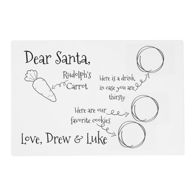 Santa's Milk & Cookie Mat (Multiple Children)  (Front)