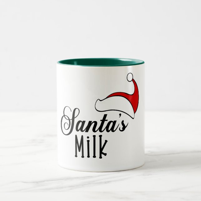 Santa's milk favorite funny christmas mug design (Center)