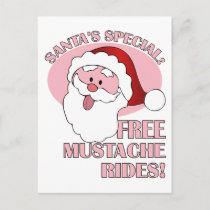 Santa's Mustache Rides postcard