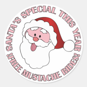 Santa's Mustache Rides stickers