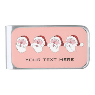 Santa's Mustaches custom money clip