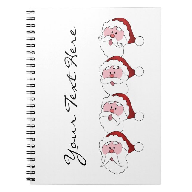 Santa's Mustaches custom notebook (Front)