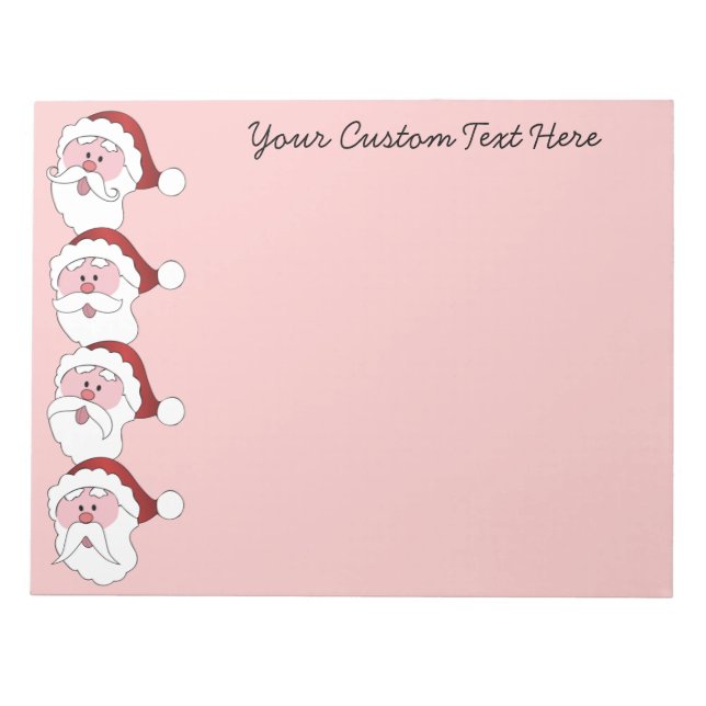 Santa's Mustaches custom notepad (Front)