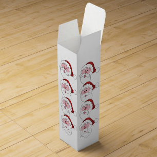 Santa's Mustaches custom wine gift box