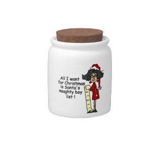 Santa's Naughty Boy List Candy Jar