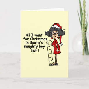 Santa's Naughty Boy List Holiday Card