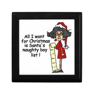 Santa's Naughty Boy List Keepsake Box