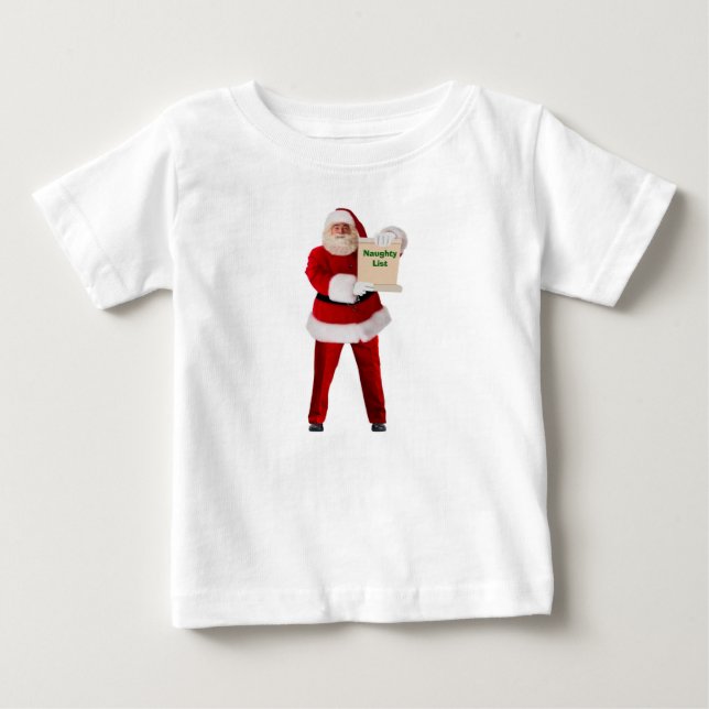 Santa's Naughty List Baby T-Shirt (Front)