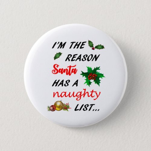 Santas Naughty List Button