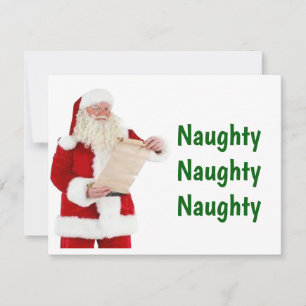Santa's Naughty List Christmas Card