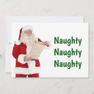 Santa's Naughty List Christmas Card